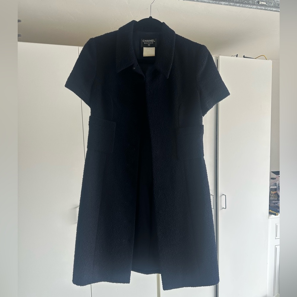 Chanel Dress Boucle Wool without Buttons